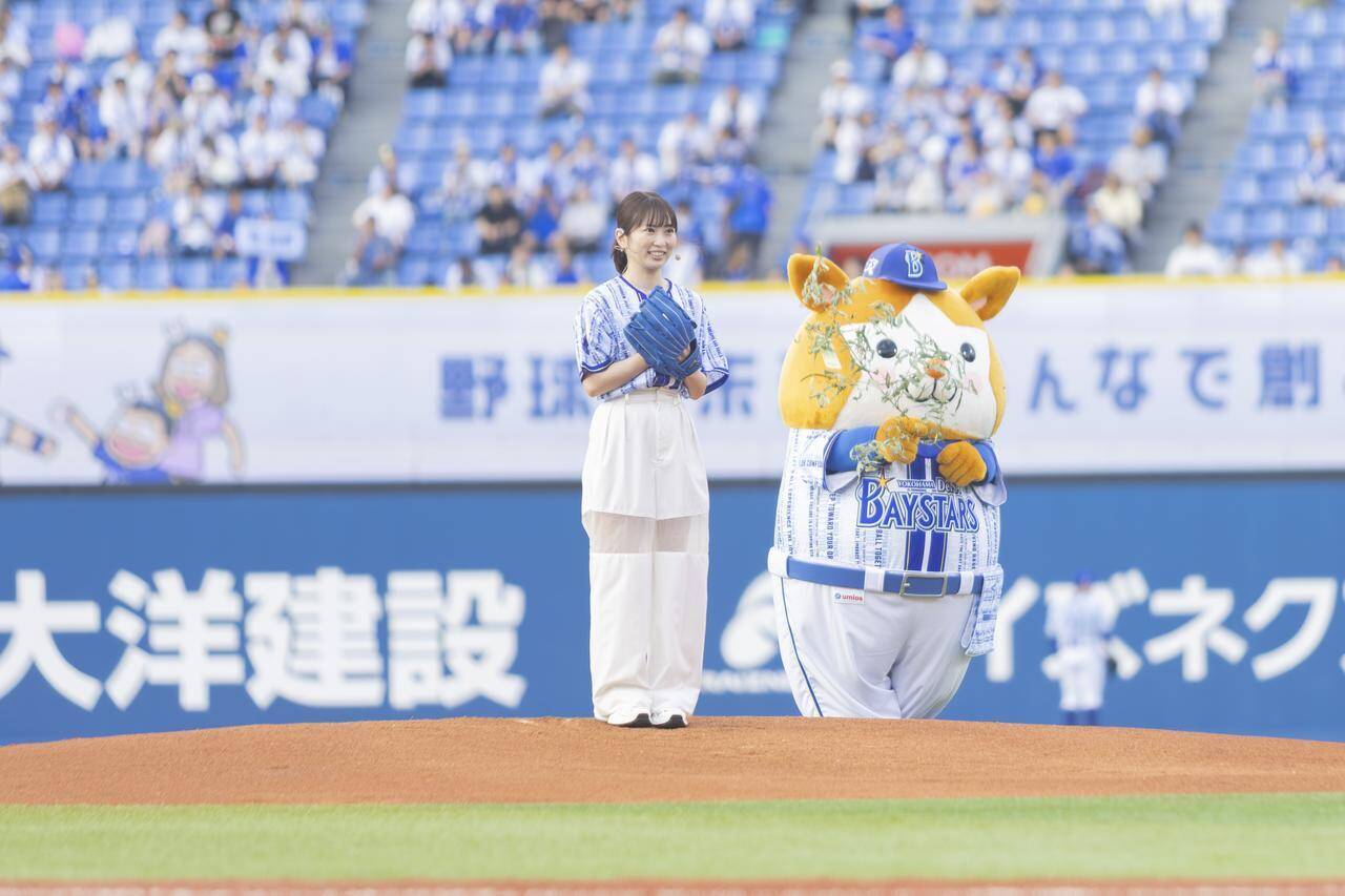 「夢が叶って嬉しい」横浜ファンの志田未来さんがセレモニアルピッチに登場！トークショーでもファンを沸かせる