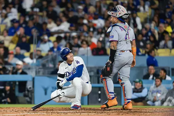 大谷の打席で捕手が突然マウンドへ走る！実況「こんなの見たことない」