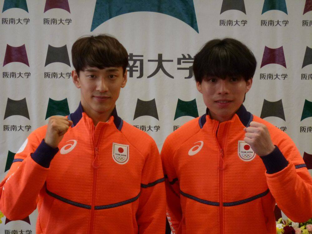 「チーム杉尾」で二度目の頂へ　阪南大学でミラノ五輪壮行会・記者会見が開催　宮田将吾&渡邊啓太が抱負明かす