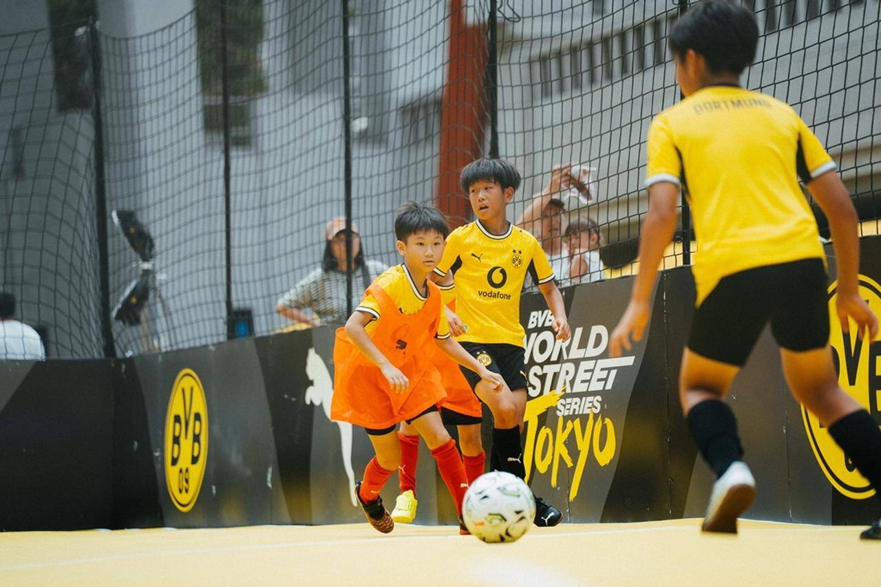 来日中のドルトムント、「BVB World Street Series Tokyo」を東京都庁で開催！最後はプロジェクションマッピングで大盛り上がり