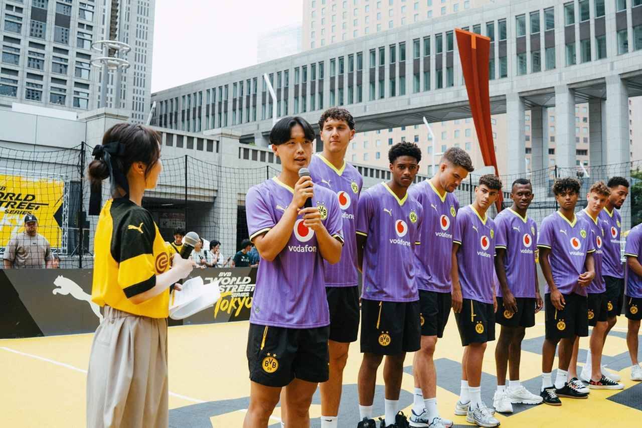来日中のドルトムント、「BVB World Street Series Tokyo」を東京都庁で開催！最後はプロジェクションマッピングで大盛り上がり