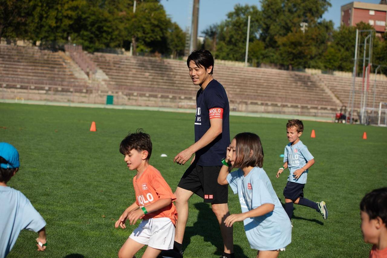 『JFAユニクロサッカーキッズ』、イタリア・ミラノで初開催！ザッケローニ氏「まるでお祭りのよう」 伊代表OBトルド氏も参加