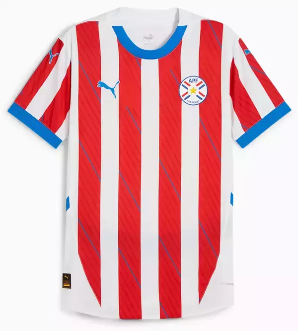 日本代表と対戦するパラグアイの最新ユニフォームをご紹介！デザインは「楽器」と「川」