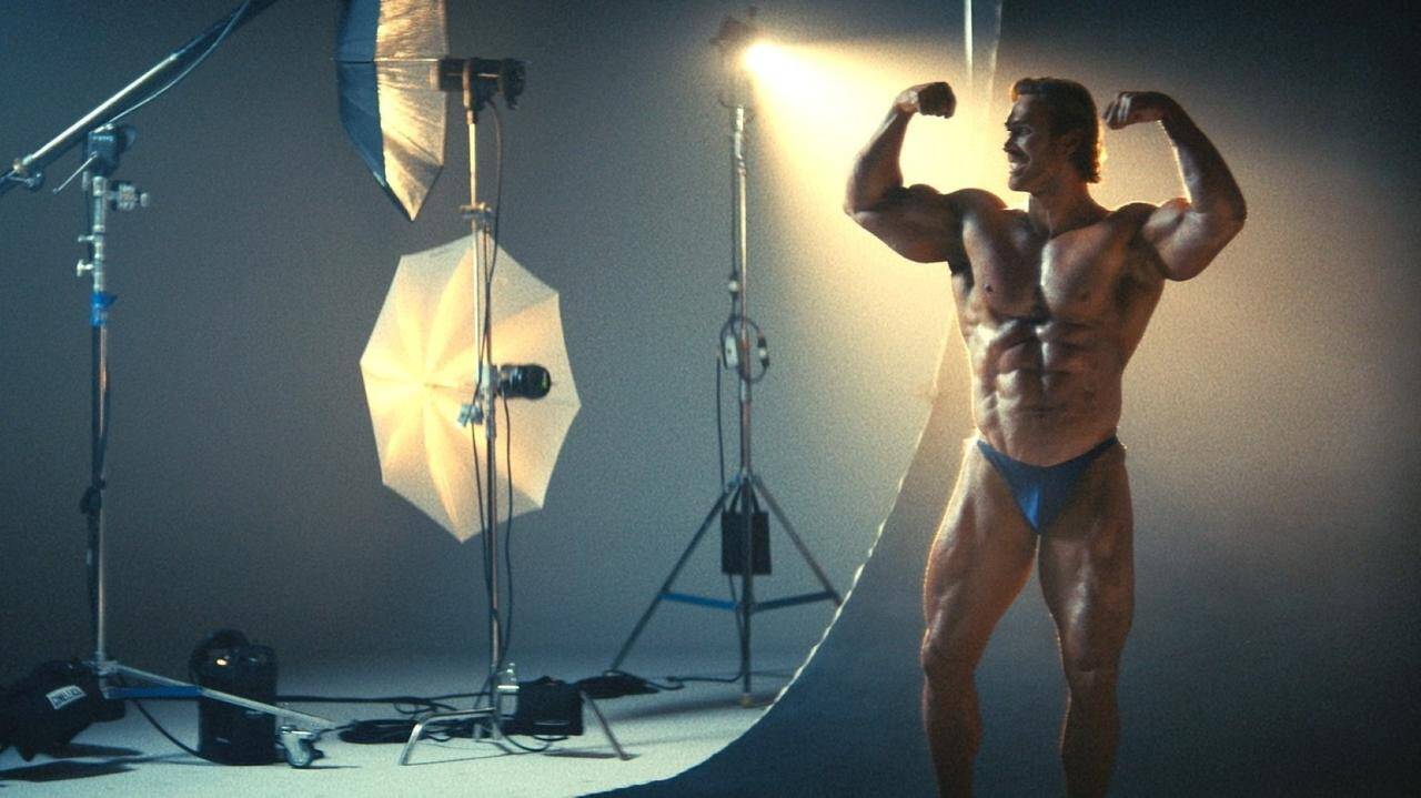 かけおち・青木マッチョが、映画『ボディビルダー』の記念イベントで、「メッチャキツい」筋トレ指導を受ける