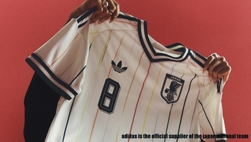 日本代表、W杯に向けた2026新アウェイユニフォームを発表！11色の「不完全なストライプ」をデザイン