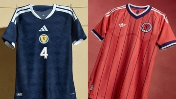 スコットランド代表が「W杯ユニフォーム」を発表！日本代表戦で“赤いアウェイ”がお披露目に