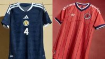 スコットランド代表が「W杯ユニフォーム」を発表！日本代表戦で“赤いアウェイ”がお披露目に