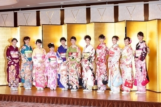 武井咲、剛力彩芽らオスカー美女11人が美の共演！ 艶やかな晴れ着姿を披露