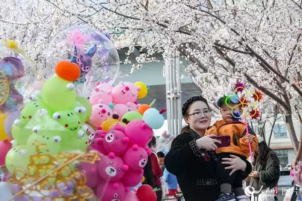 「心躍る春を迎え、「花見経済」も活況呈する中国各地」の画像