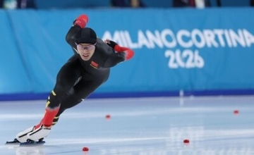 ミラノ五輪スピードスケート男子1000メートル、中国の寧忠岩が銅メダル