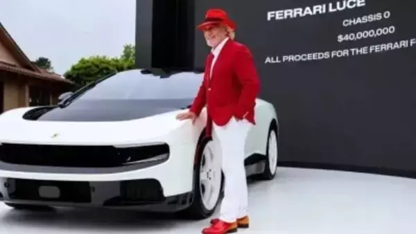 フェラーリ初のEVが4000万ドルで落札、同オークションの新車最高額を更新