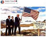 「トランプ米大統領、グリーンランドに上陸する写真をSNSに投稿」の画像1