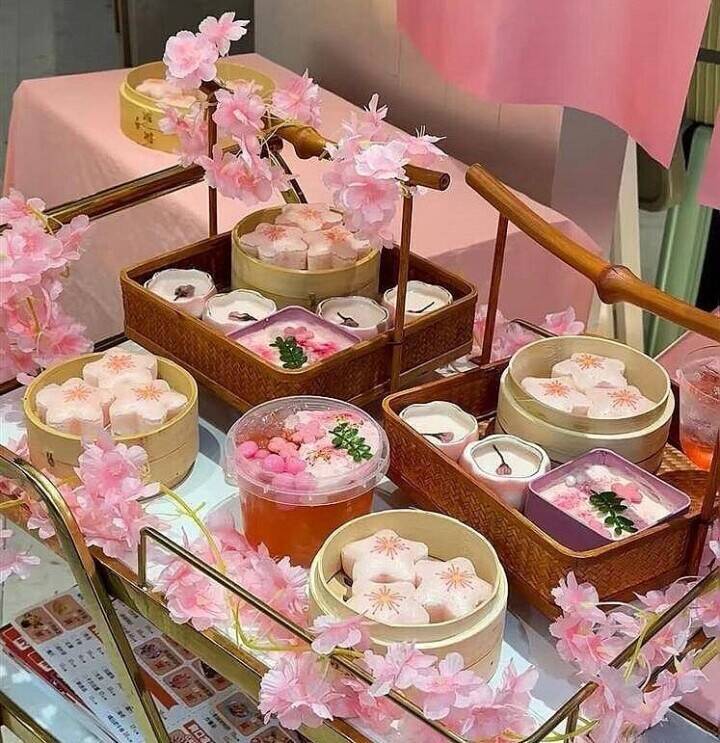 武漢の春に「花」を添えるピンク色の桜グルメ―中国