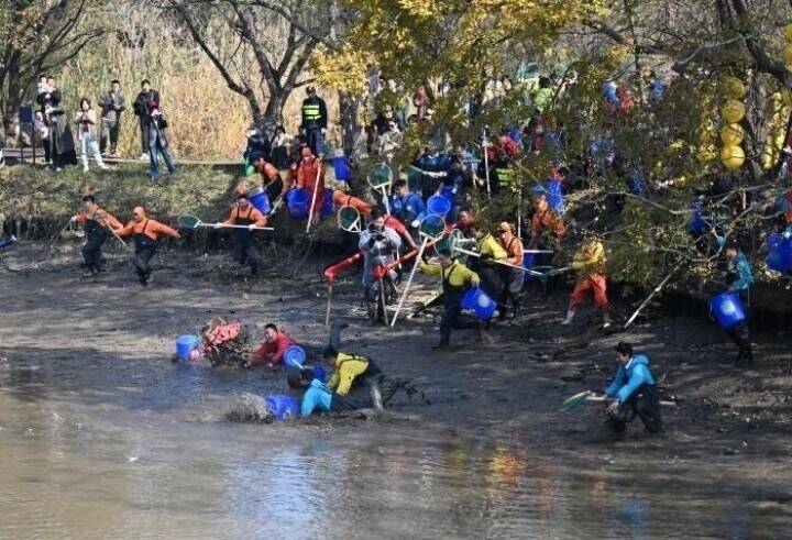 泥まみれで魚を捕まえる、西渓湿地の「干塘節」開催―浙江省杭州市