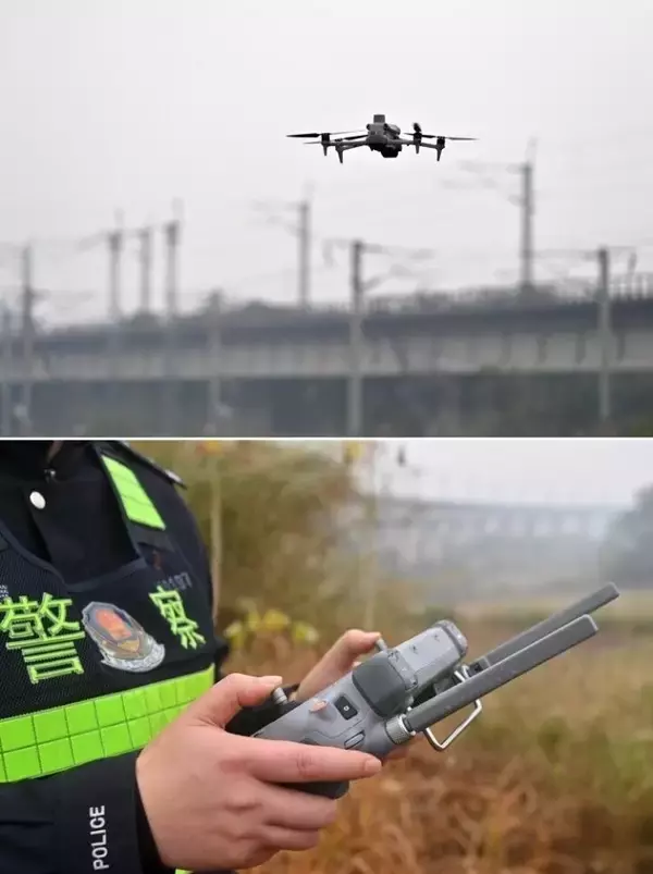 「南寧市で特別輸送体制「春運」の安全を見守るドローン路線パトロール―中国」の画像