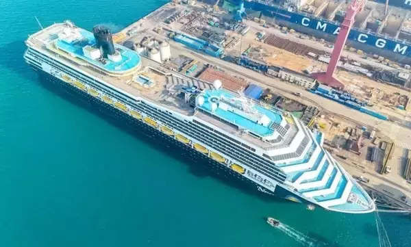 「青島で10万トン級超のクルーズ客船のメンテナンス実施―中国」の画像