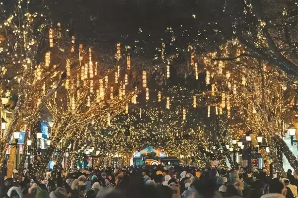 「ハルビンの歩行者天国、大学院生がイルミネーションをデザイン―中国」の画像