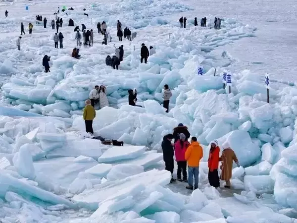 「観光客から人気集める青海湖の「ブルーアイス」―中国」の画像