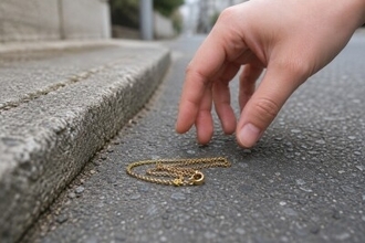 詐欺の手口か、路上に金のネックレス「拾ってはダメ」と主張する動画が話題―中国