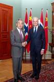 「中国の王外交部長、ノルウェー首相と会談」の画像1