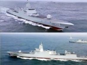 2隻の1万トン級ミサイル駆逐艦、国営テレビのニュース番組で公開―中国メディア