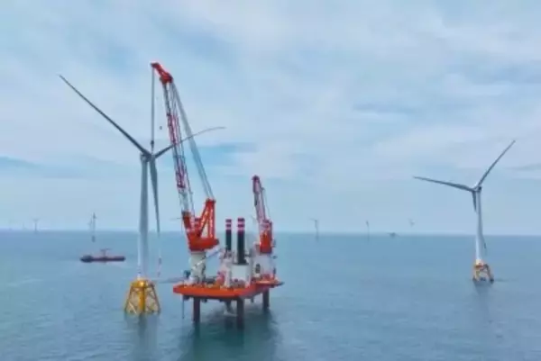 中国の洋上風力発電、海岸から最遠のプロジェクトが全面稼働・送電開始