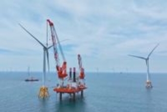 中国の洋上風力発電、海岸から最遠のプロジェクトが全面稼働・送電開始