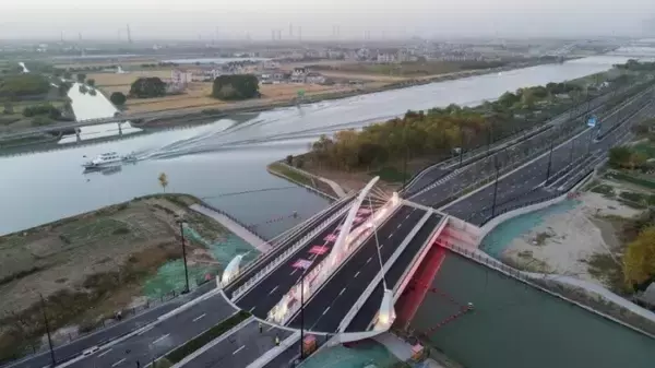 「旋回式可動橋「三灶港橋」が完成―上海市」の画像