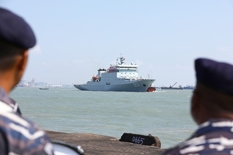 中国海軍艦艇編隊がインドネシアを友好訪問