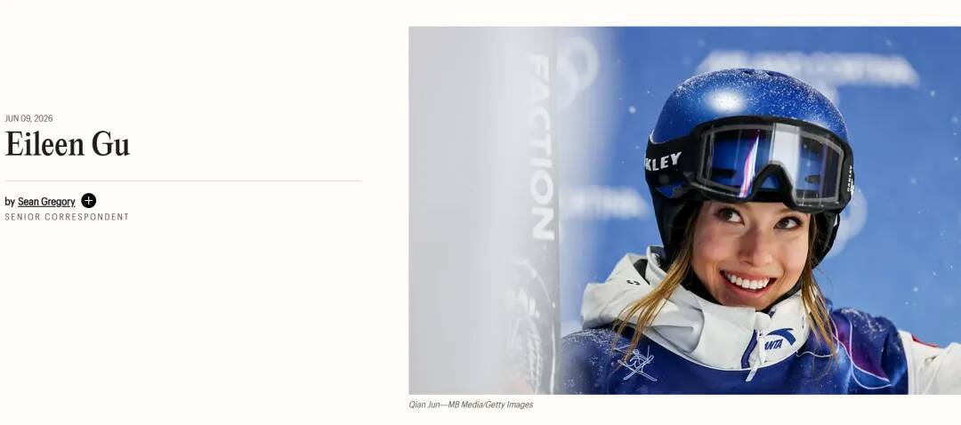 米タイム誌の「スポーツ界で影響力のある100人」に孫穎莎と谷愛凌が選出