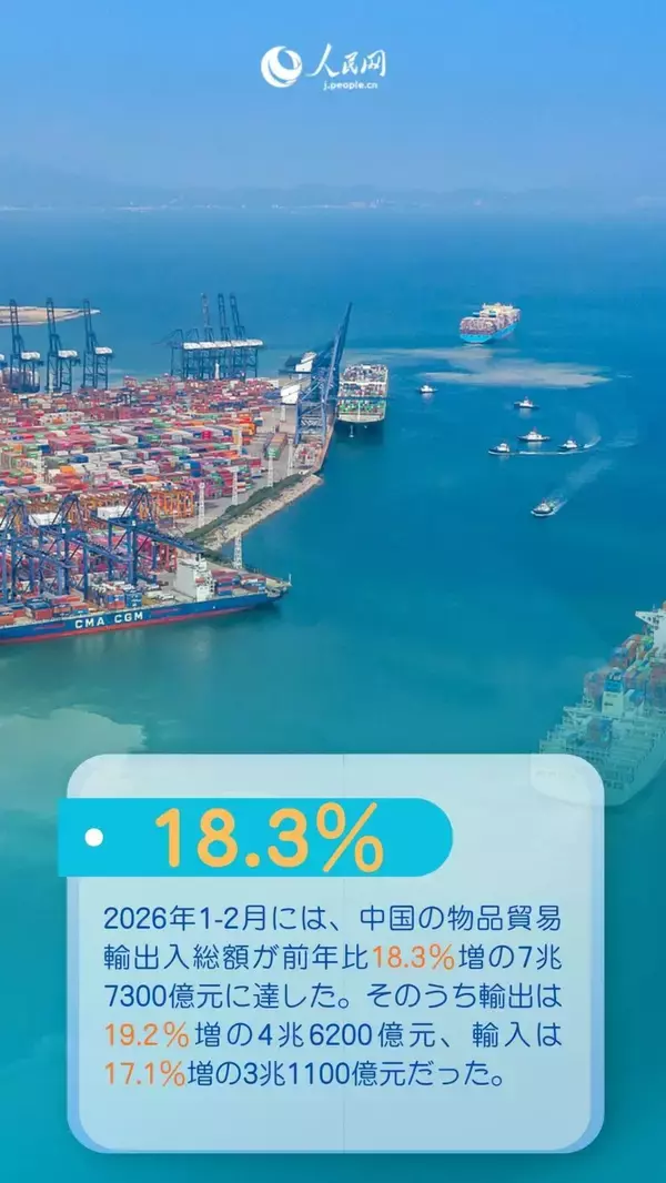 民間企業が力を発揮、中国1-2月の物品貿易額が前年比18．3％増―中国メディア