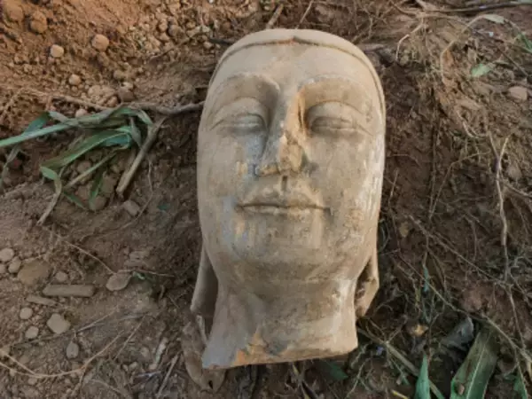 養豚場近くで約1400年前の仏頭が見つかる―山西省汾陽市