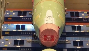 中国・天津、1回当たりでは最大規模のエアバス大型部品が到着