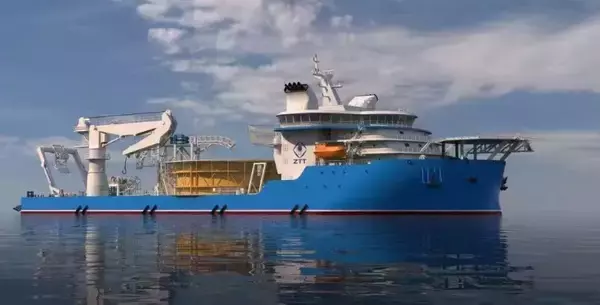 中国最大の自航式純電気駆動深海海底ケーブル敷設船「藍海領航」、江蘇省で進水