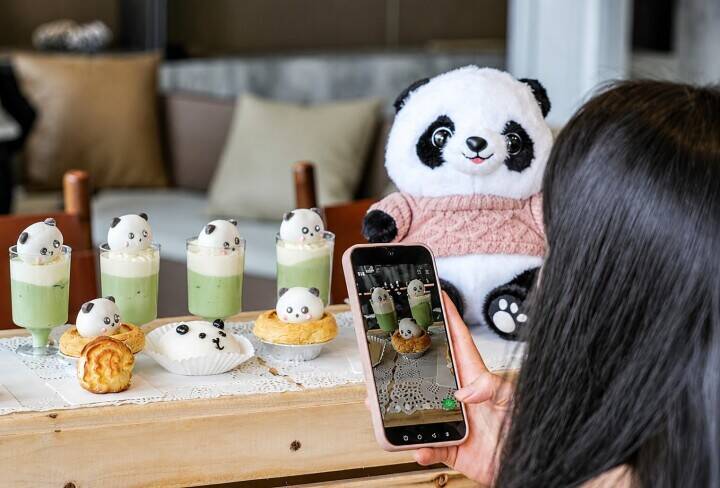 かわいいパンダのスイーツも、雅安パンダ・ルーツ探訪キャンプ施設―中国