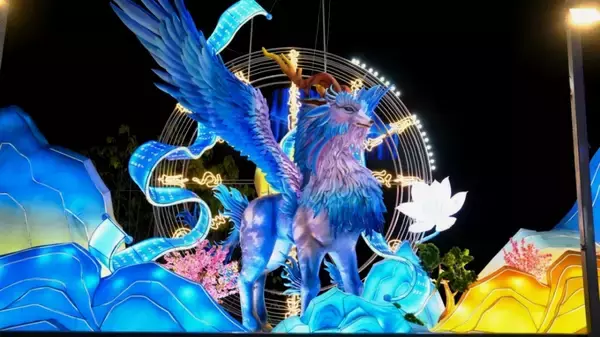 「自貢ランタンフェスティバルが間もなく開幕、オブジェの設置完了―中国」の画像