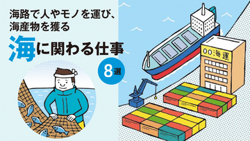 海に関わる仕事とは？船長、航海士、漁師etc. 貿易や物流、食を支える仕事を解説！