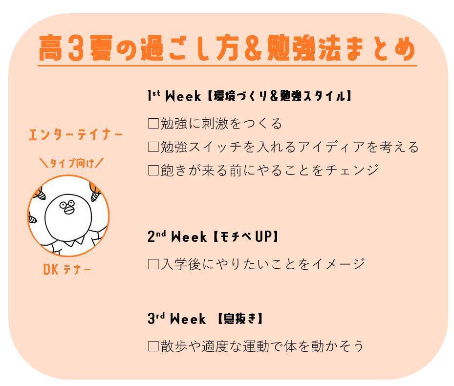 エンターテイナー はワクワクを勉強に取り入れよ 性格タイプ別 高3夏の勉強法 過ごし方 2021年7月21日 エキサイトニュース 5 6