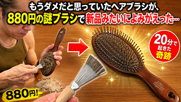 「もうダメだと思っていたヘアブラシが、880円の謎ブラシで新品みたいによみがえった…20分で起きた奇跡」