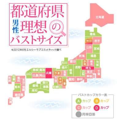 衝撃事実 47都道府県の平均バストサイズが判明 埼玉だけがaカップ 驚異のeカップは岐阜と京都 12年4月9日 エキサイトニュース