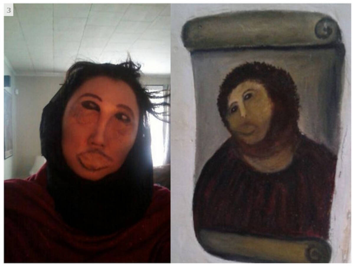 キリスト画 ついに 世界最悪の修復画メイク をした女性が登場 12年8月28日 エキサイトニュース
