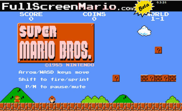 ブラウザで遊べるスーパーマリオ Full Screen Mario のクオリティがハンパない オリジナル面も作成可能 13年10月16日 エキサイトニュース