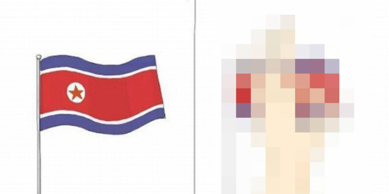 新発見 たなびく北朝鮮の国旗を 指で作った輪っか 越しに見るとペプシになる 13年11月25日 エキサイトニュース