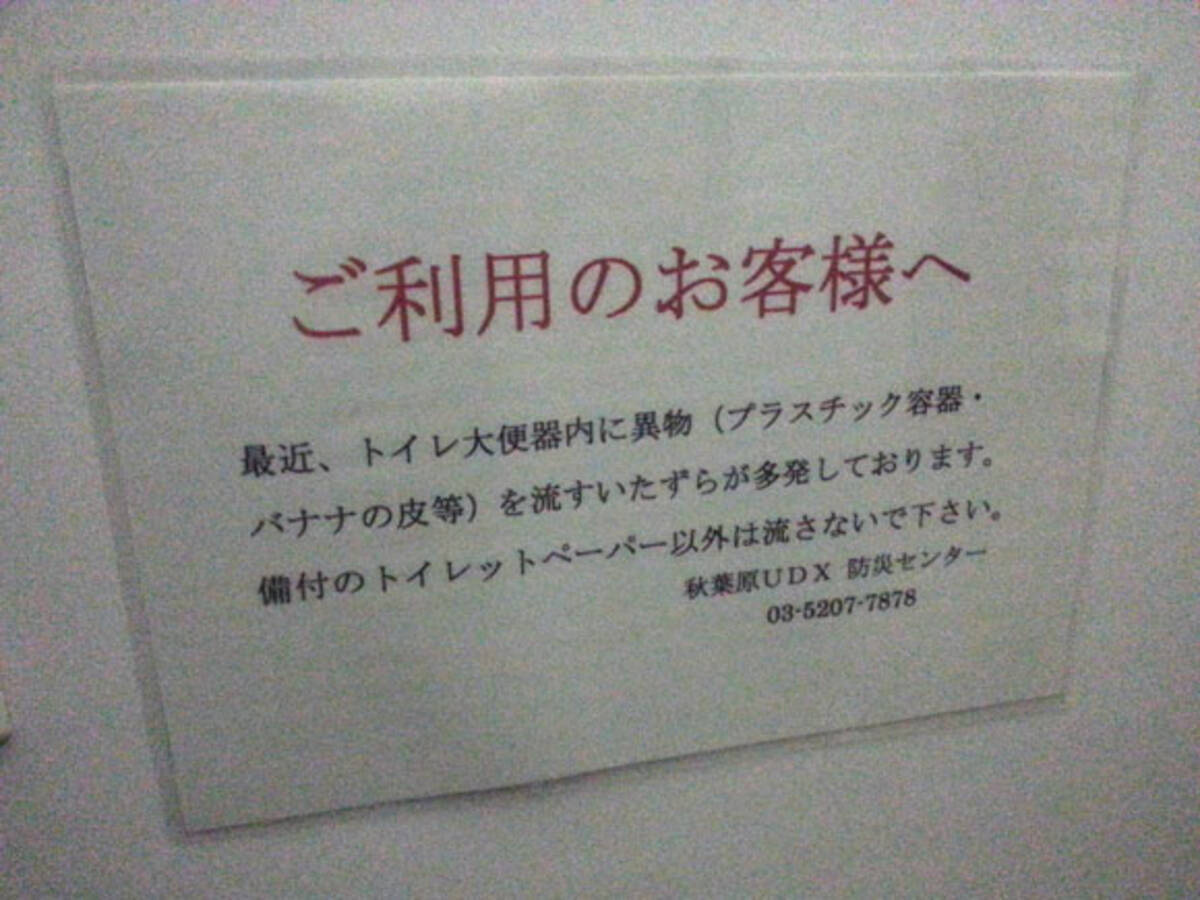 悲報 秋葉原udxビルのトイレにバナナの皮を流す人が多数いるらしい 13年12月3日 エキサイトニュース