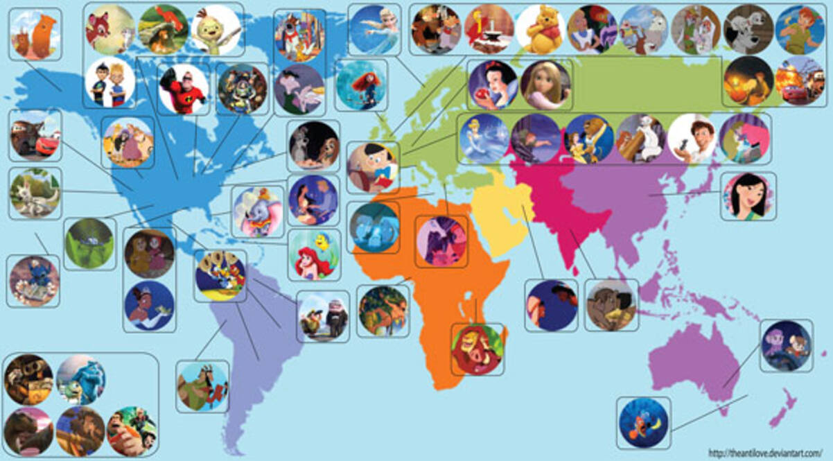 いつか行ってみたい ディズニー映画の舞台がイッパツでわかる世界地図 14年2月16日 エキサイトニュース