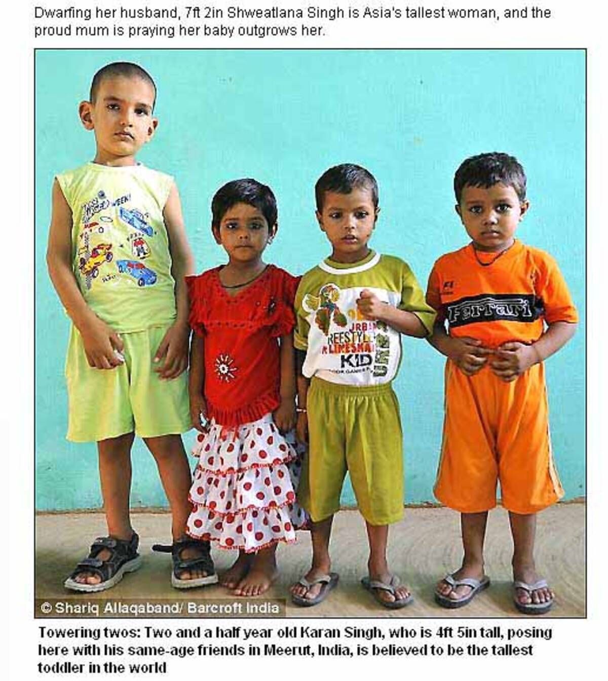 世界一背が高い2歳児は身長134センチ 10年10月1日 エキサイトニュース