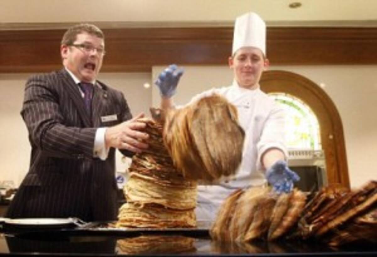 食べられるの 世界一高いパンケーキをギネス申請へ 09年2月24日 エキサイトニュース