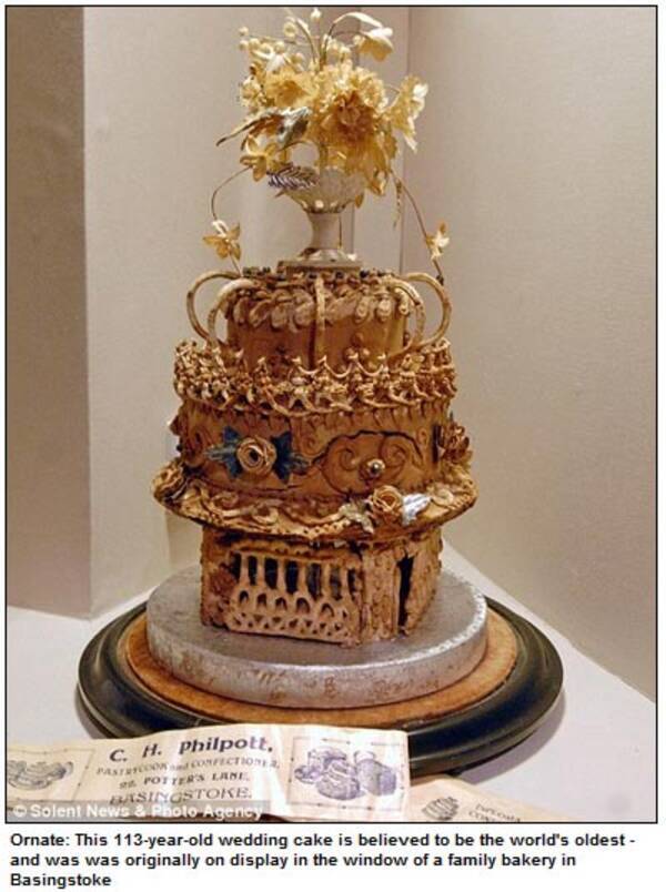 113年前に作られた世界最古のウエディングケーキ なんと内部はまだ しっとり 状態 11年2月14日 エキサイトニュース