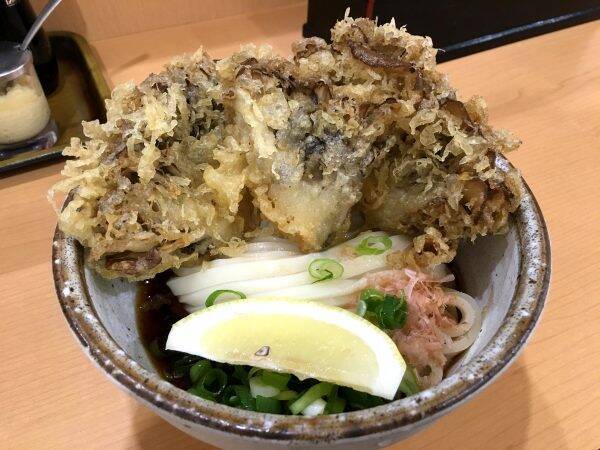 激ウマ高コスパ 舞茸天がそびえ立つ本格讃岐うどん 向ヶ丘遊園 宗 のぶっかけうどんが夏に最高すぎる 16年5月日 エキサイトニュース