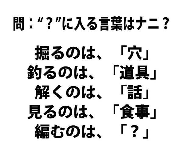 頭の体操クイズ に入る言葉はナニ 16年11月24日 エキサイトニュース